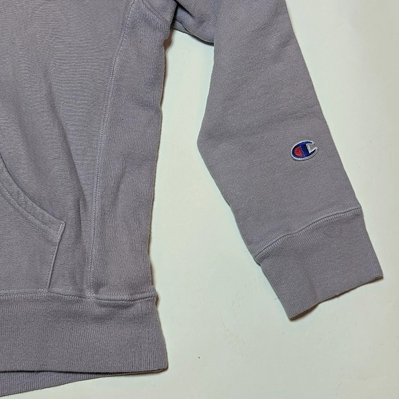 Champion Smoked Lilac Purple Embroidered Logo Hoodie Sweatshirt  Woman's Small - Picture 6 of 10